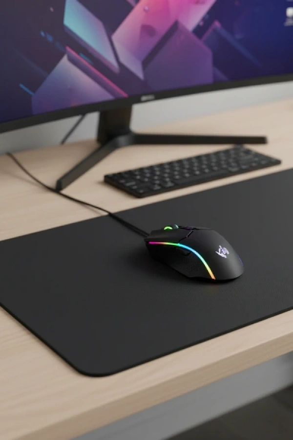 Kaymaz Alt Tabanlı Siyah Mouse Pad 40x30 cm