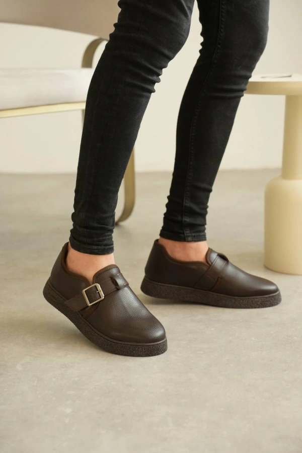 KB-KX1 Kuback Kahve Cilt Kürklü Günlük Erkek Ayakkabı