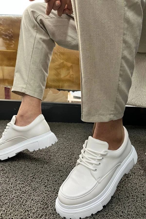 KB-X6 Kuback Beyaz Cilt Günlük Erkek Ayakkabı