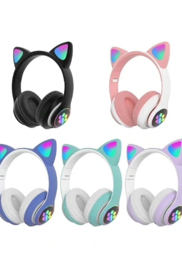 Kedi Figürlü Bluetooth Kulaklık
