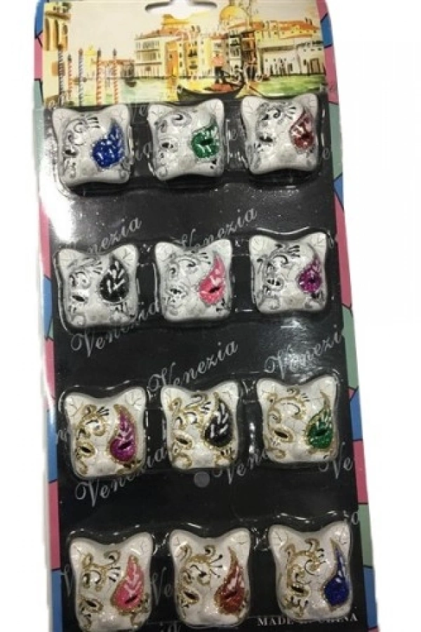 Kedi Mask Magnet Seti 12 Adet