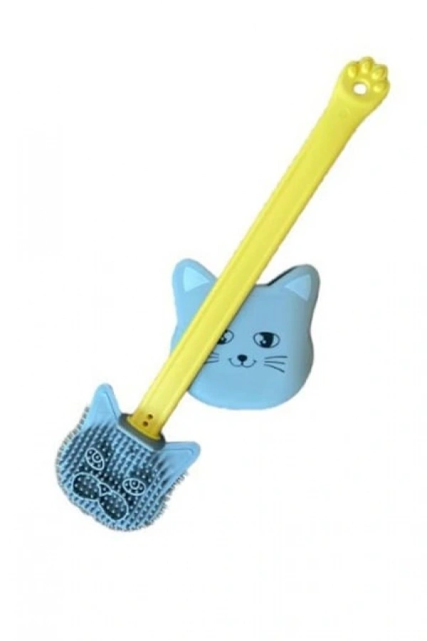 Kedi Tasarımlı Ergonomik Tuvalet Fırçası