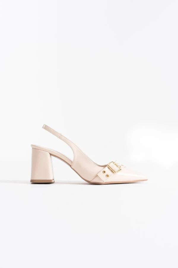 Keira Bej Rugan Kadın Topuklu Ayakkabı