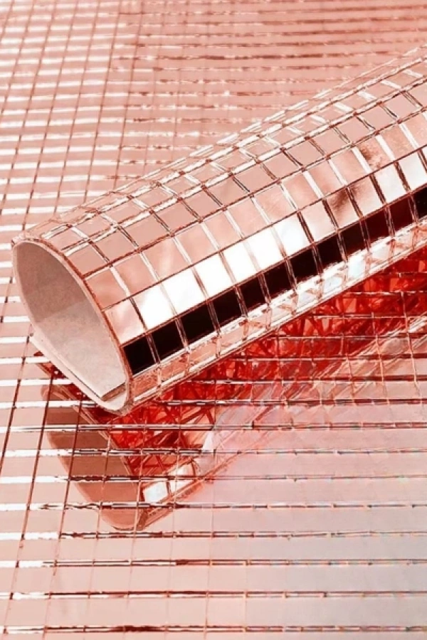 Kendinden Yapışkanlı Aynalı Kare Bronz Sticker 30x30 Cm