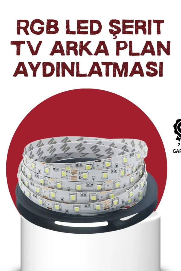 Kendinden Yapışkanlı LED Şerit Televizyon Aydınlatması 2mt