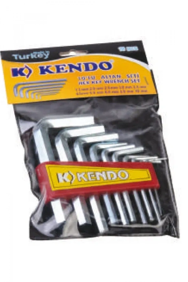Kendo Poşetli 6 Köşe Alyan Seti 10 Parça