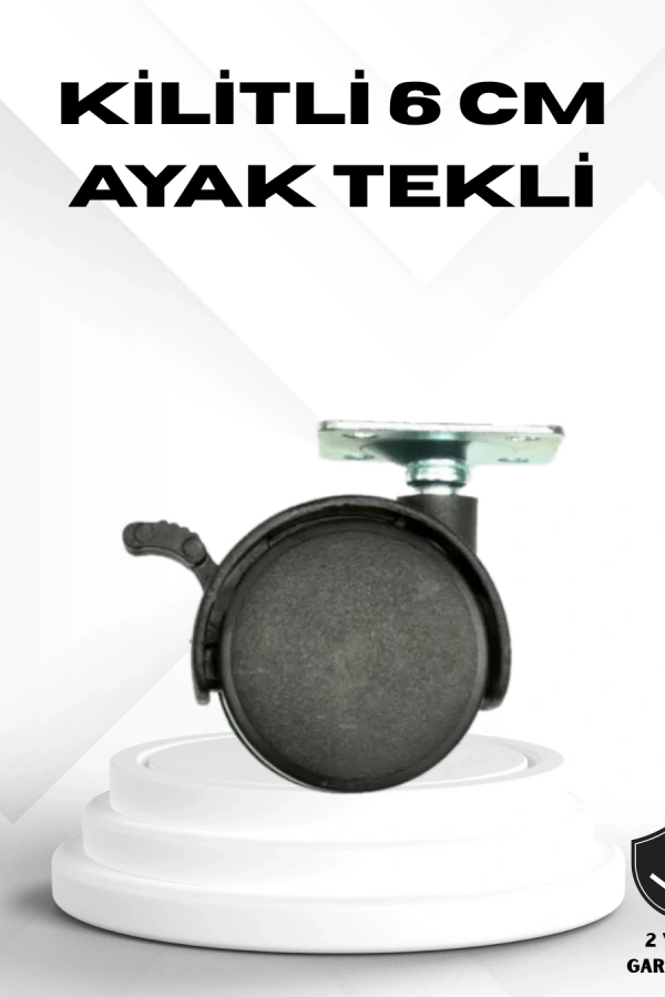 Kilitli 6 cm Masa Ayağı Tekli Döner Tekerlek