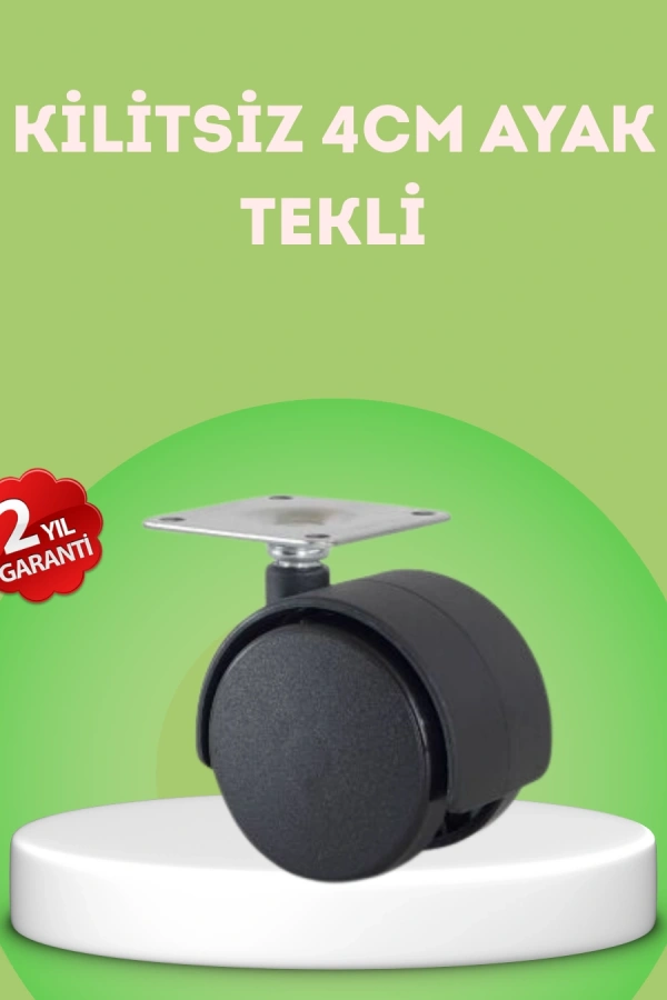 Kilitsiz 4 cm Mobilya Ayağı Tek Adet Pratik ve Dayanıklı