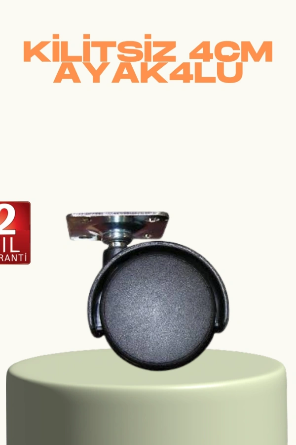 Kilitsiz Mini Tekerlek Ayak 4 cm 4’lü Set Kolay Montaj