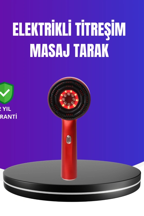 Kırmızı Işık Terapi Özellikli Saç Derisi Masaj Tarak Anti Dökülme