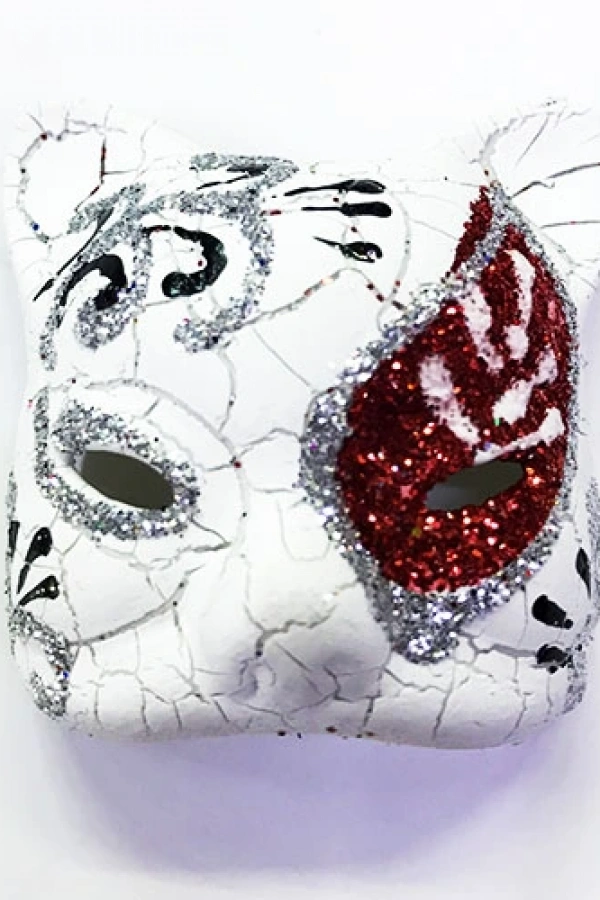 Kırmızı İşlemeli Seramik Venedik Kedi Magnet