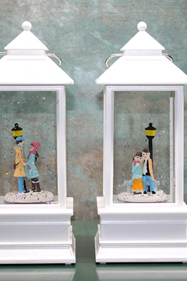 Kış Masalı Tasarımı Işıklı Müzikli Kar Küresi