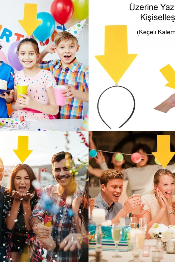 Kişiselleştirilebilir Ok Taç – Sarı Renk