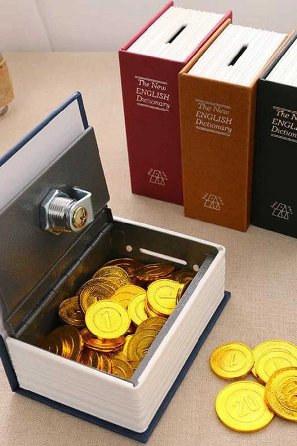 Kitap Şeklinde Mini Boy Kilitli Kasa Kumbara