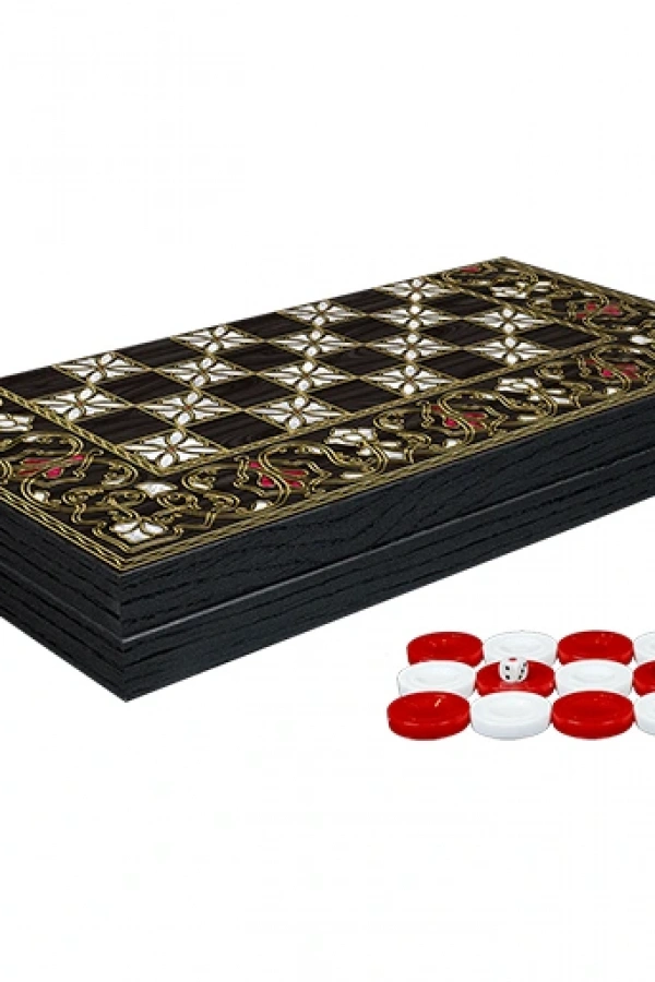 Klasik Sedef İşlemeli Tavla Model 2