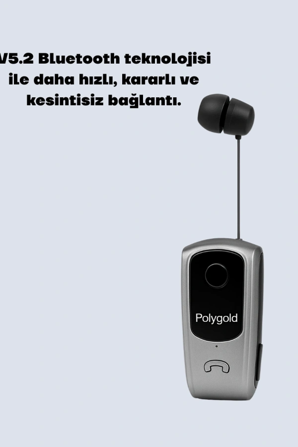 Klipsli Tasarımlı Bluetooth Kulaklık Uzun Pil Ömrü