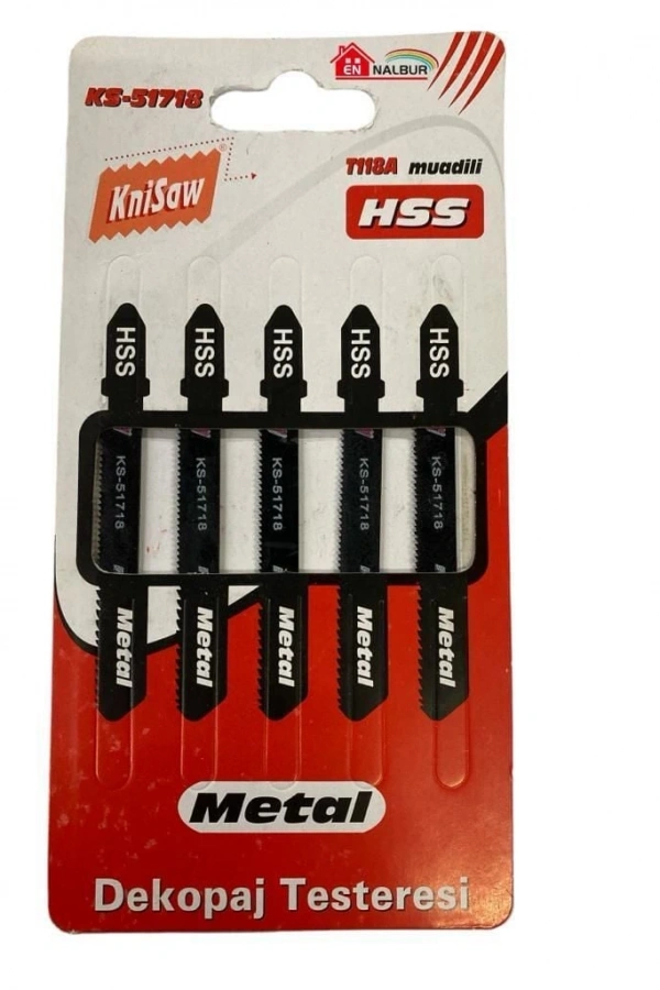 Knisaw 51718 Metal Dekupaj Testeresi 5 Parça