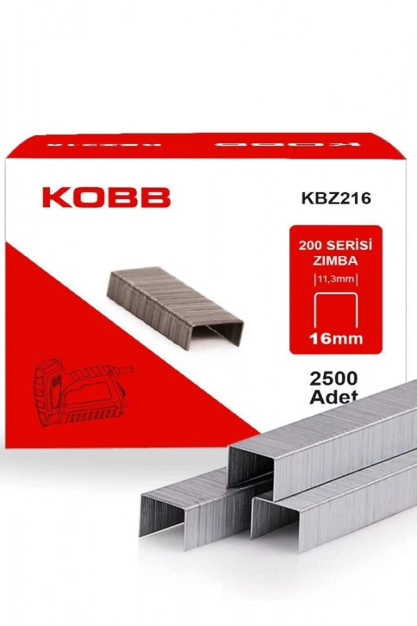 Kobb KBZ216 16 mm 2500 Adet Zımba Teli