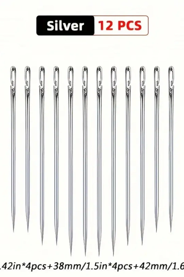 Kolay İplik Geçirilen İğne Seti 12 Adet