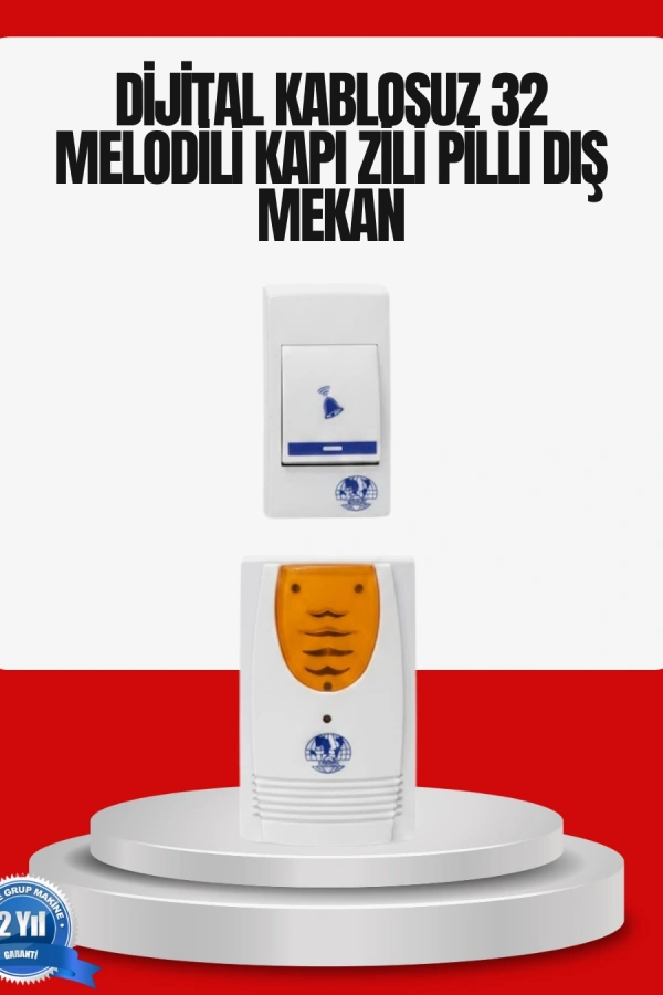 Kolay Kullanımlı Kablosuz Kapı Zili Şık ve Sade Tasarım
