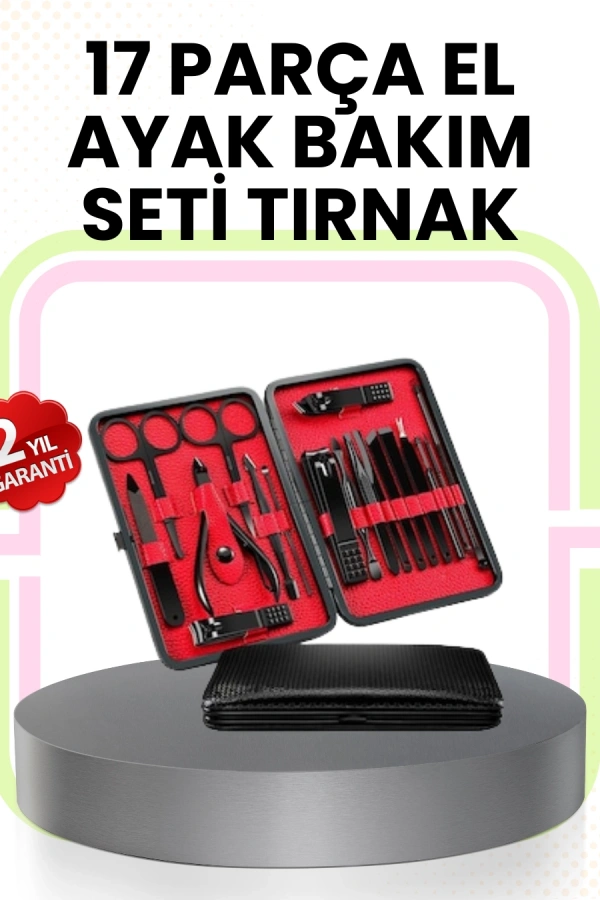 Kompakt ve Şık Tasarımlı 17 Parça Bakım Seti