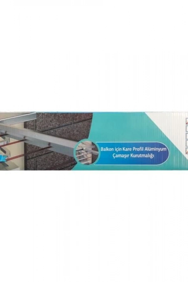 Koral Alüminyum Balkon Çamaşır Kurutma Askılığı 80x30