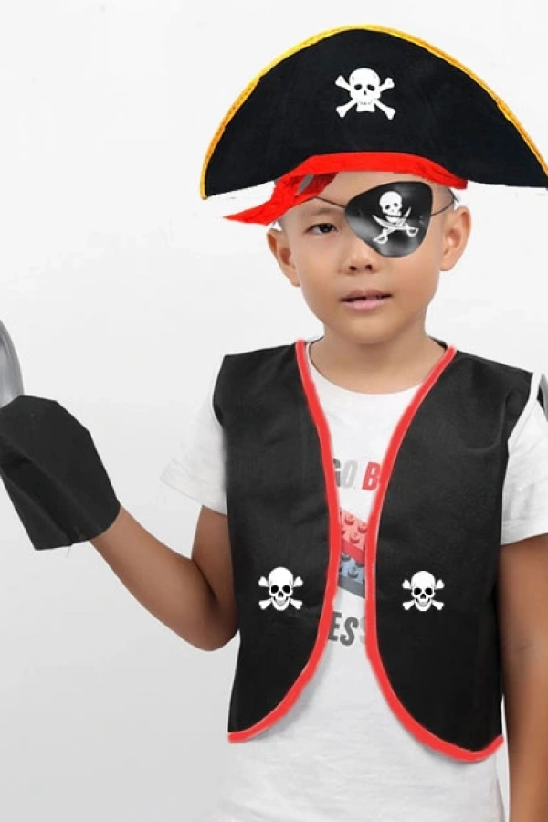 Korsan Kostüm Seti Çocuk Boy 4-6 Yaş
