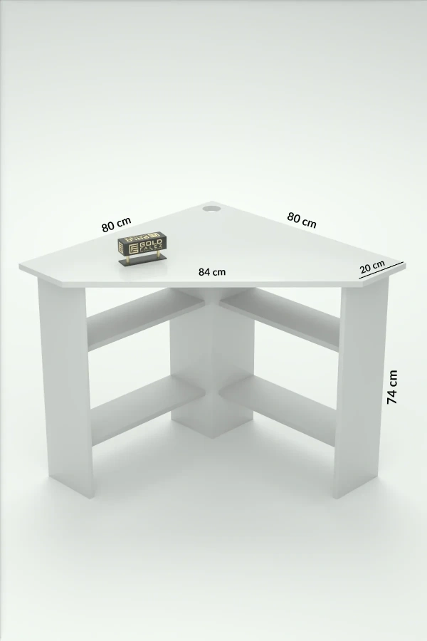 Köşe Tv Sehpası Beyaz