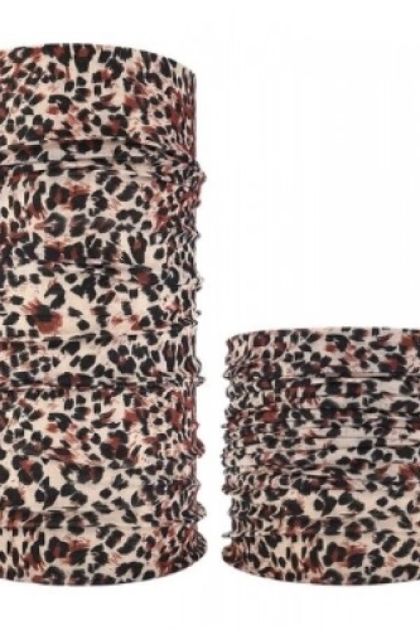 Koyu Renk Leopar Baf Bandana Maske