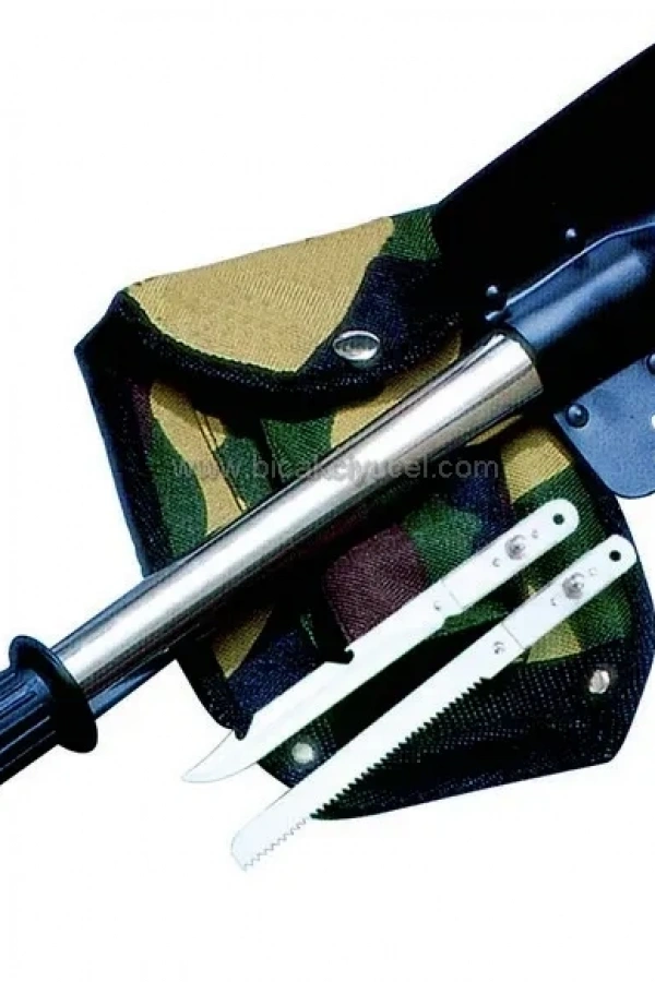 KPX14 4 lü Kamp Seti - Bıçak, Testere, Kürek, Balta - Kılıflı