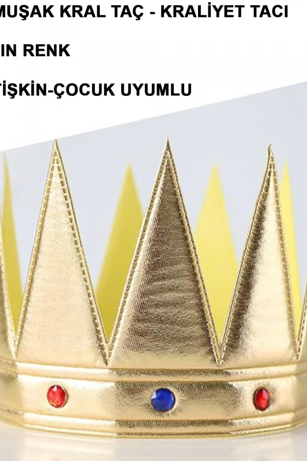 Kral Kraliyet Tacı Yetişkin Çocuk Uyumlu