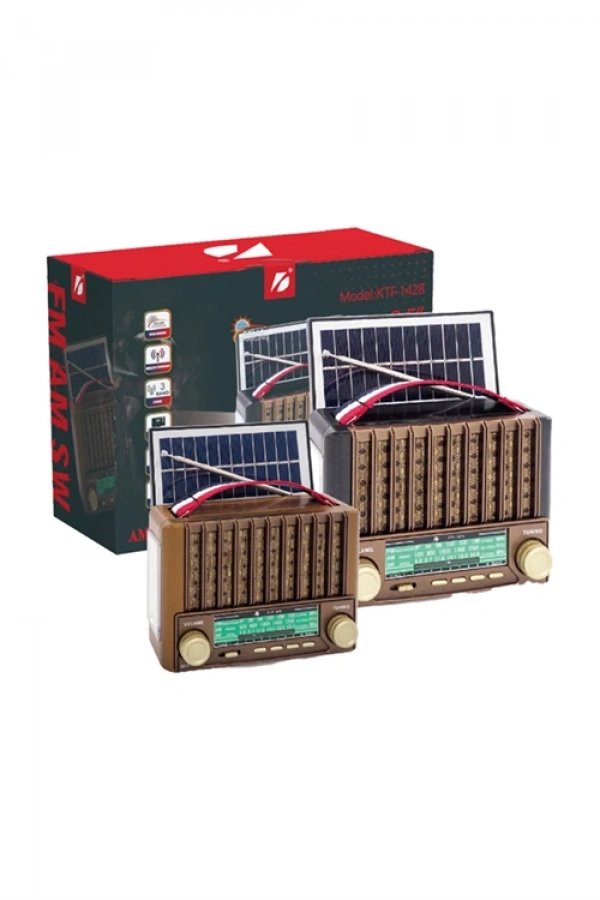 KTF-1428 Güneş Enerjili Bluetooth Hoparlör