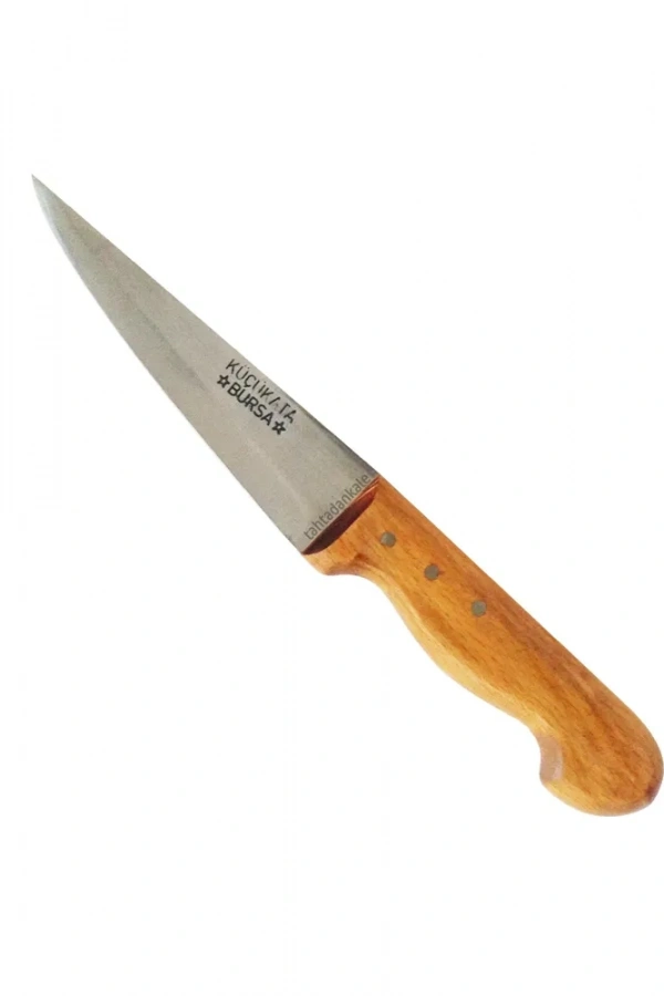 Küçükata Bursa Kalın Sivri Kasap Bıçağı No:3, 17 cm - Ahşap Sap