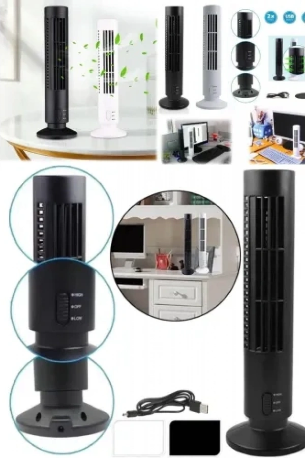 Kule Tipi Usb Masaüstü Vantilatör