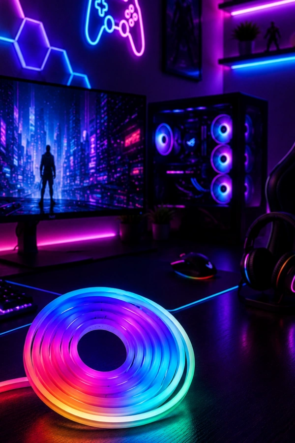 Kumandalı Su Geçirmez RGB Led Şerit Işık Müzik Senkronlu Neon Led