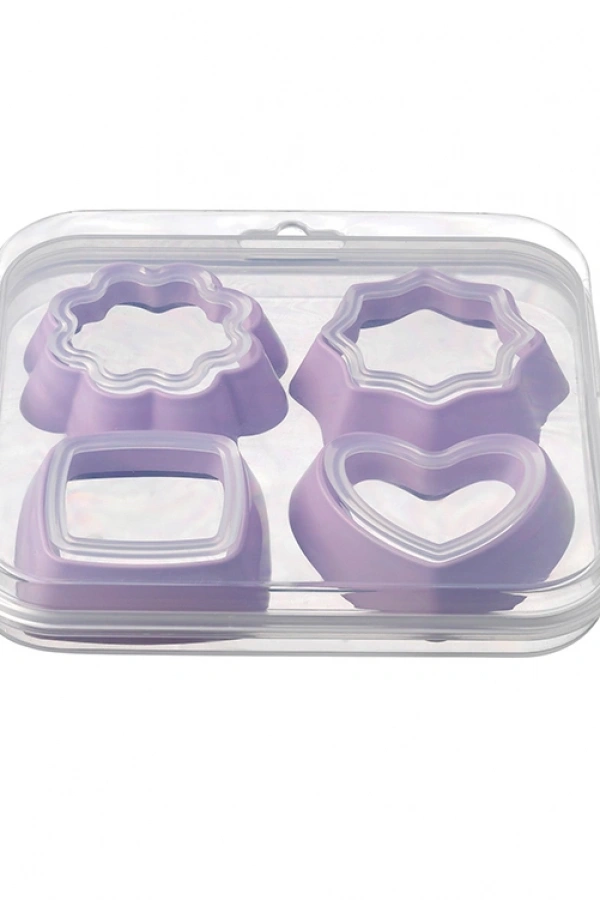 Kurabiye Kalıbı 4 Parça 8 Şekil - Saklama Kutulu