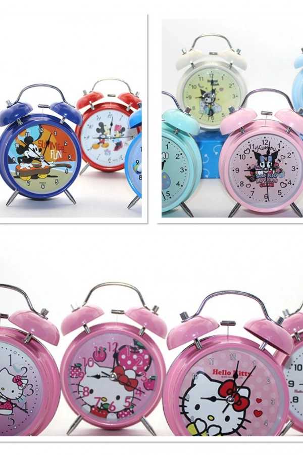 Kuromi, Hello Kitty, Mickey Mouse Masa Üstü Çalar Saat