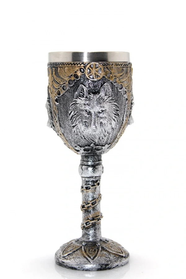 Kurt Büstü Tasarımlı Paslanmaz Çelik Kadeh Bardak