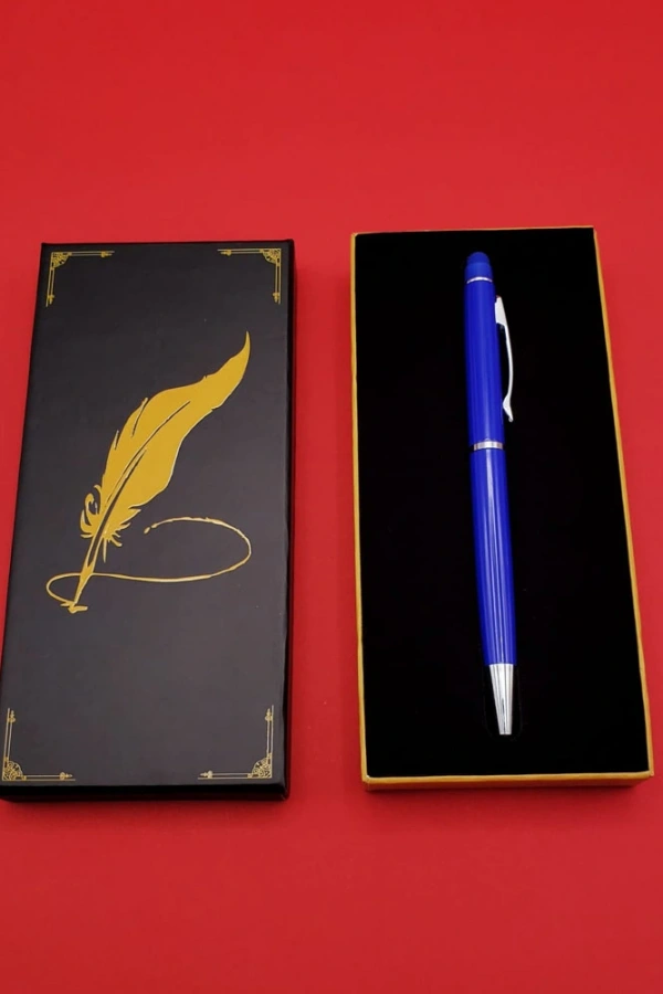 Kutulu Mavi Touchpen Tükenmez Kalem