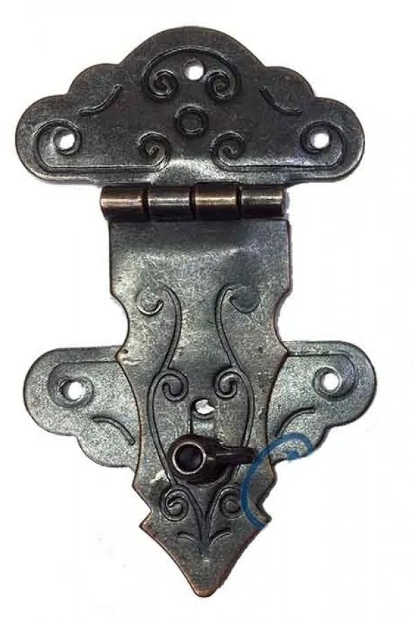 Kuyruklu Kilit, Sandık, Kutu Askısı - 36x60mm, Oksit, 1 Adet