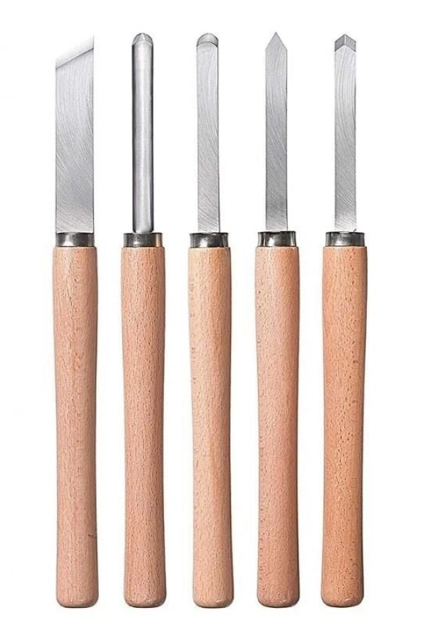 KWB 5 Parça Ahşap Torna Bıçak Seti