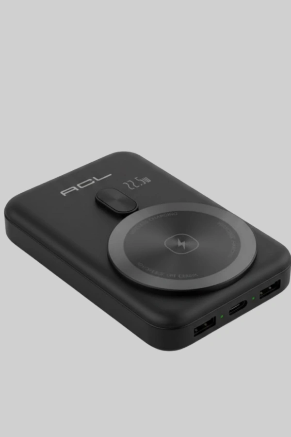 LCD Ekranlı Kablosuz Powerbank Type C ve USB Çıkışlı