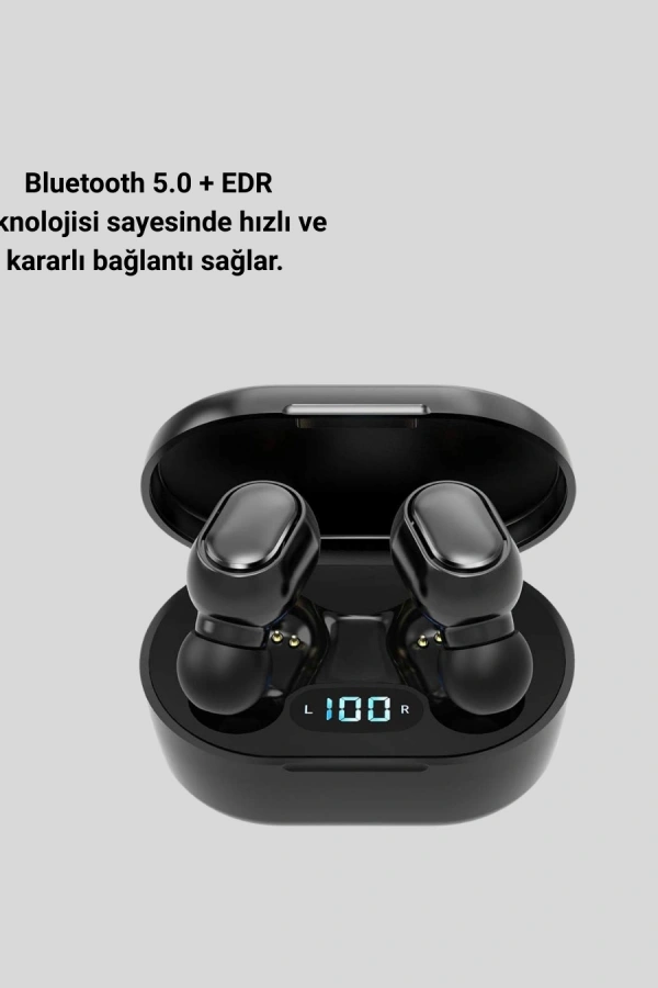 LED Ekranlı Şarjlı Kablosuz Kulak İçi Kulaklık