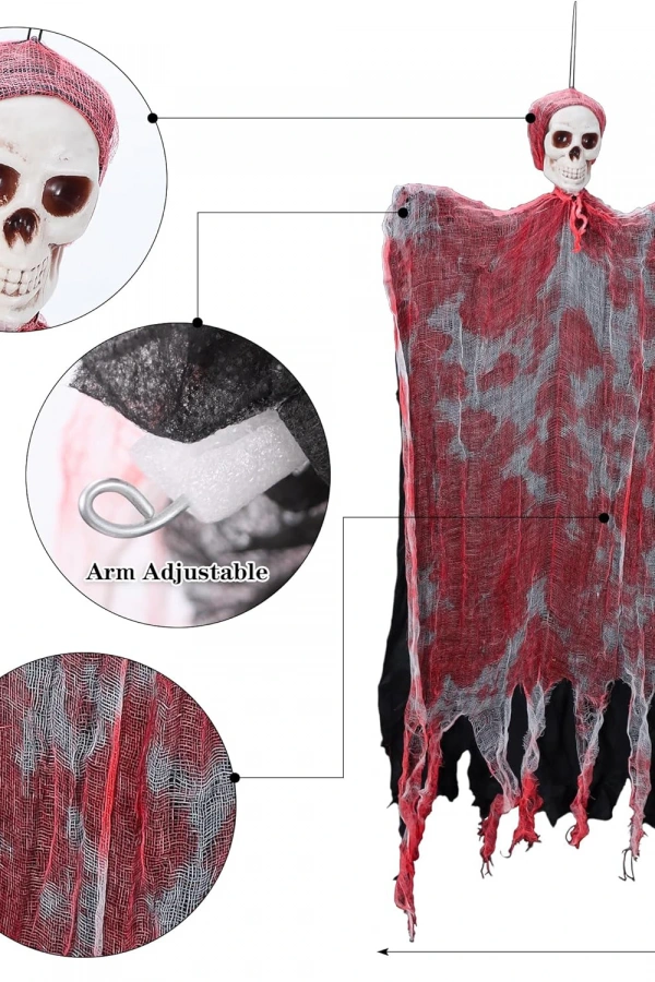 LED IŞIKLI KAHKAHA ATAN SESLİ SENSÖRLÜ KURU KAFA