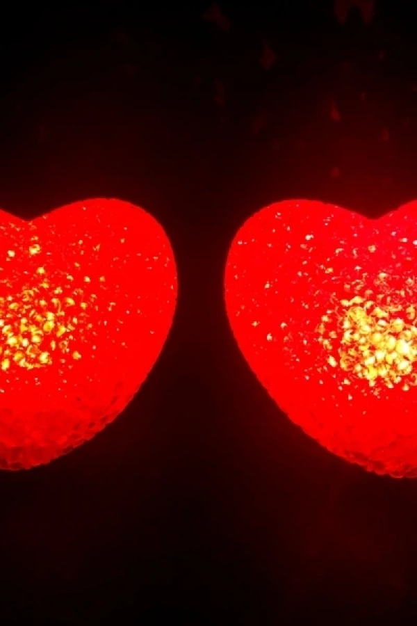 Led Işıklı Kırmızı Kalp Gece Lambası