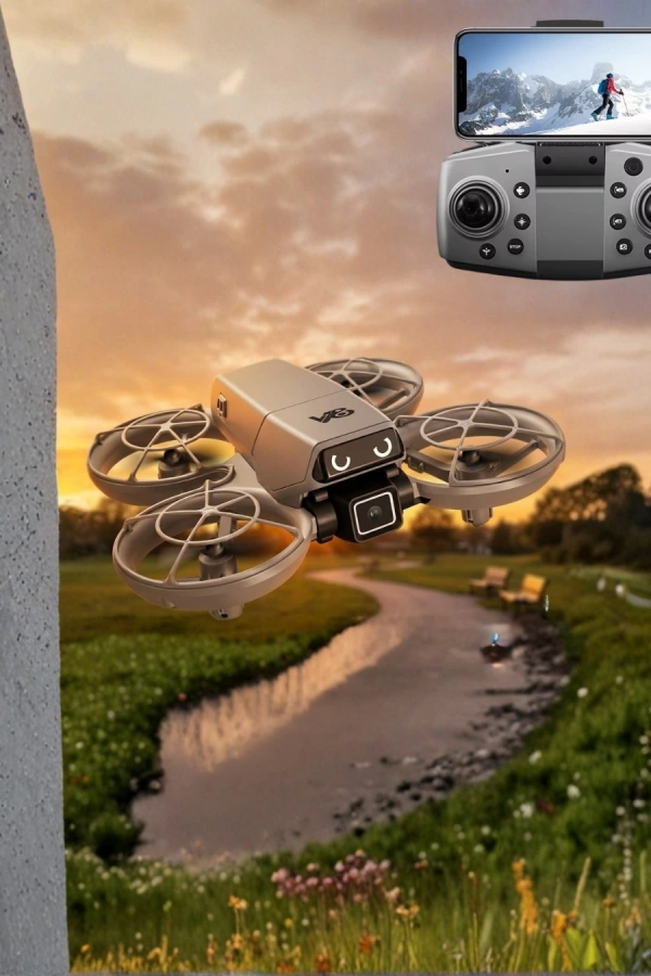 LED Işıklı Mini Drone Kameralı Headless ve APP Destekli