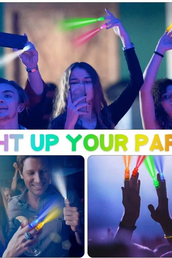 Led Işıklı Renkli Püsküllü Parmak Işığı 4 Adet