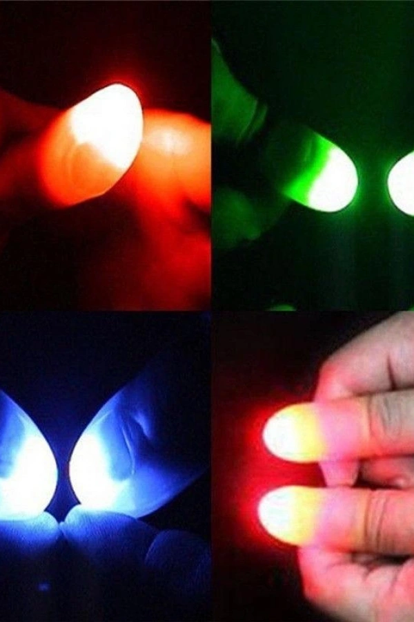 Led Işıklı Renkli Sihirli Parmak Şaka