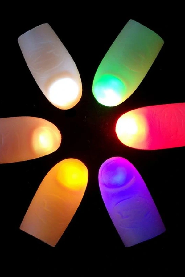 Led Işıklı Renkli Sihirli Parmak Şaka