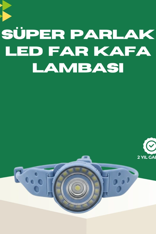 LED Kafa Lambası Kamp Yürüyüş ve Gece Kullanımı İçin